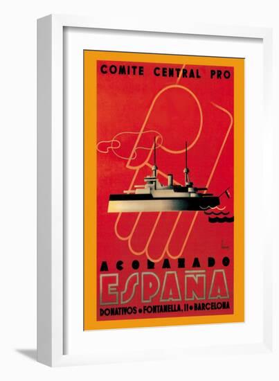 Comite Central Pro, Acorazado Espana-Henry Ballesteros-Framed Art Print