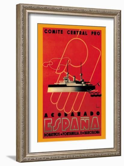 Comite Central Pro, Acorazado Espana-Henry Ballesteros-Framed Art Print