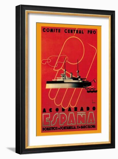 Comite Central Pro, Acorazado Espana-Henry Ballesteros-Framed Art Print