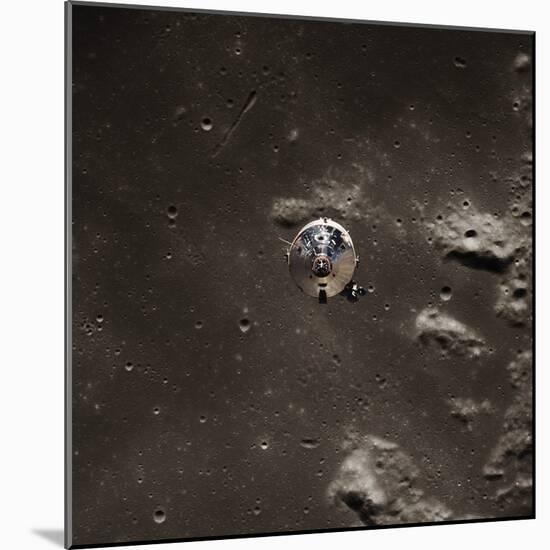 Command Module Above the Moon-null-Mounted Photographic Print
