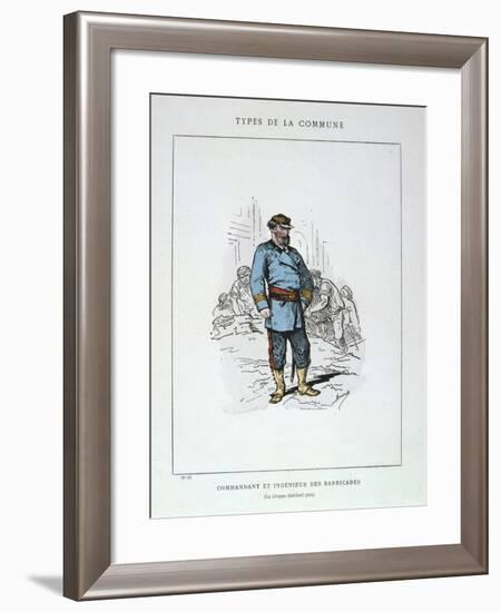 Commandant Et Ingenieur De Barricades, Paris Commune, 1871-null-Framed Giclee Print