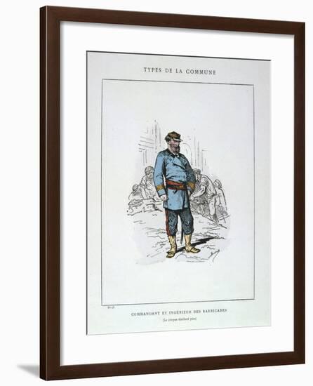 Commandant Et Ingenieur De Barricades, Paris Commune, 1871-null-Framed Giclee Print