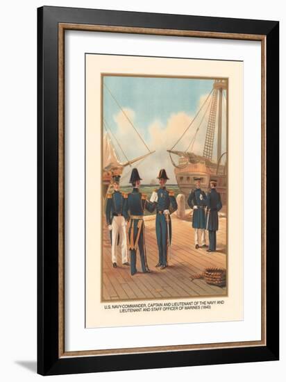 Commander, Captain and Lieutenant of the Navy-Werner-Framed Art Print