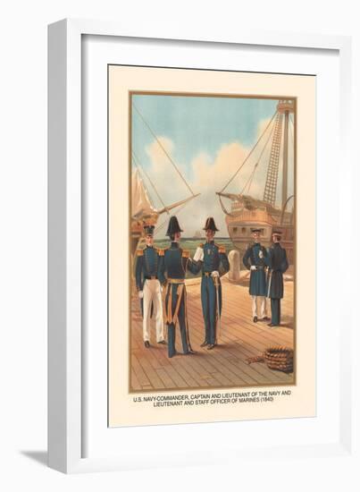 Commander, Captain and Lieutenant of the Navy-Werner-Framed Art Print