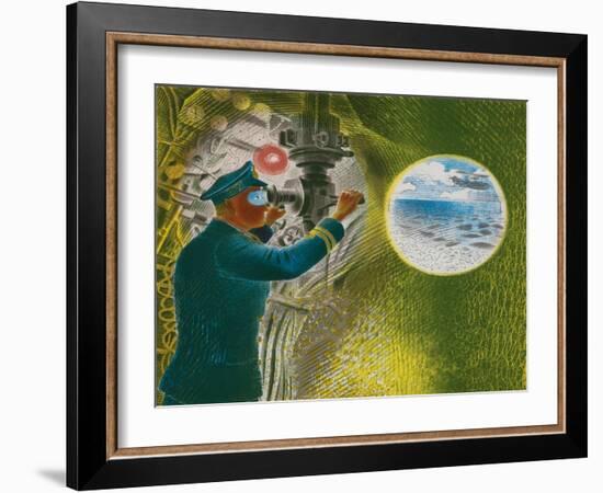 Commander Looking Through the Periscope, 1941-Eric Ravilious-Framed Giclee Print