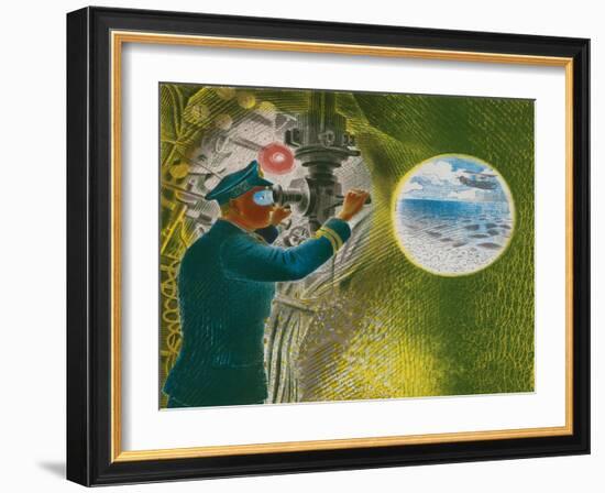 Commander Looking Through the Periscope, 1941-Eric Ravilious-Framed Giclee Print