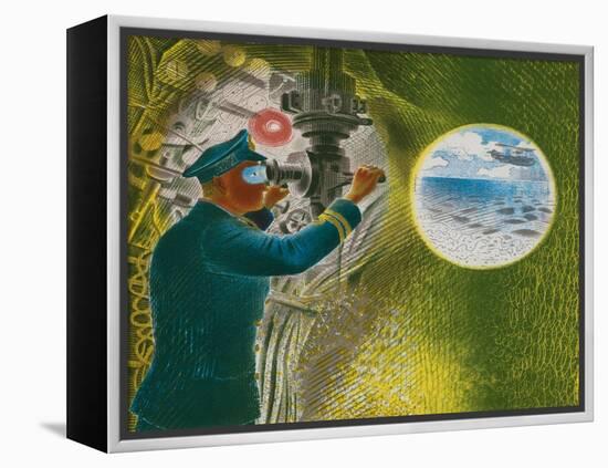 Commander Looking Through the Periscope, 1941-Eric Ravilious-Framed Premier Image Canvas