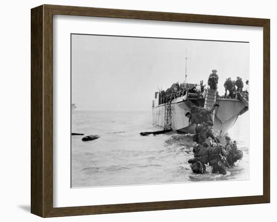 Commando Operations During the Invasion of Normandy, June 1944-English Photographer-Framed Photographic Print