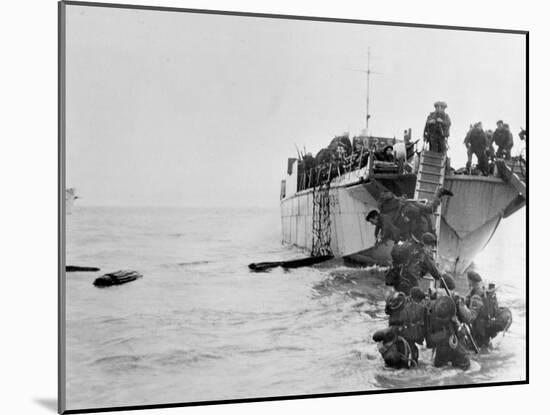 Commando Operations During the Invasion of Normandy, June 1944-English Photographer-Mounted Photographic Print