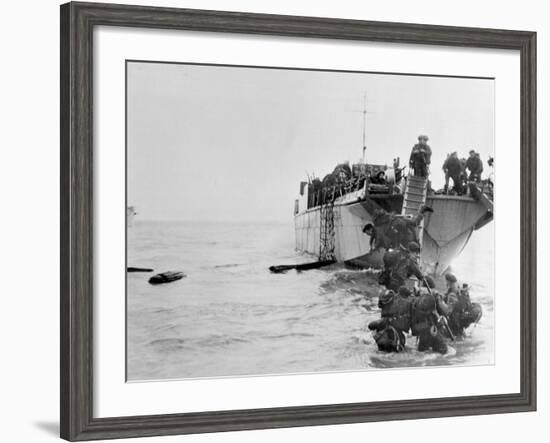 Commando Operations During the Invasion of Normandy, June 1944-English Photographer-Framed Photographic Print