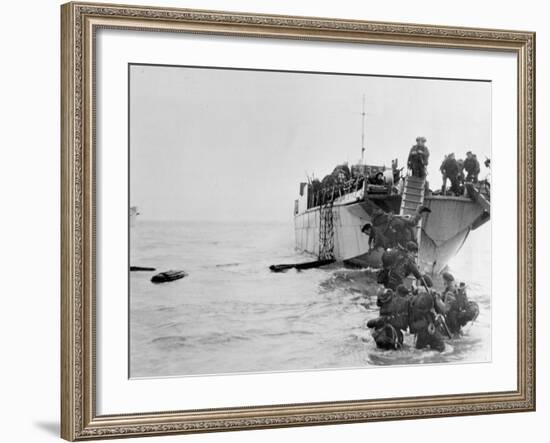 Commando Operations During the Invasion of Normandy, June 1944-English Photographer-Framed Photographic Print