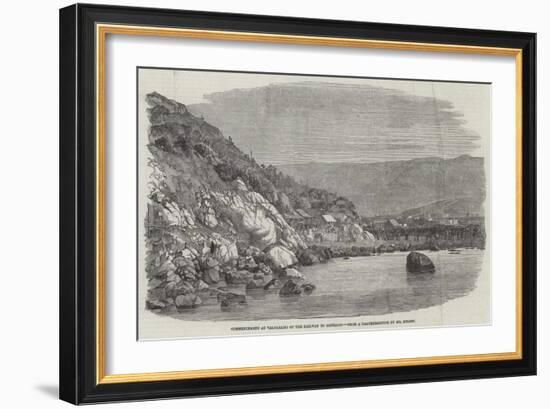 Commencement at Valparaiso of the Railway to Santiago-null-Framed Giclee Print