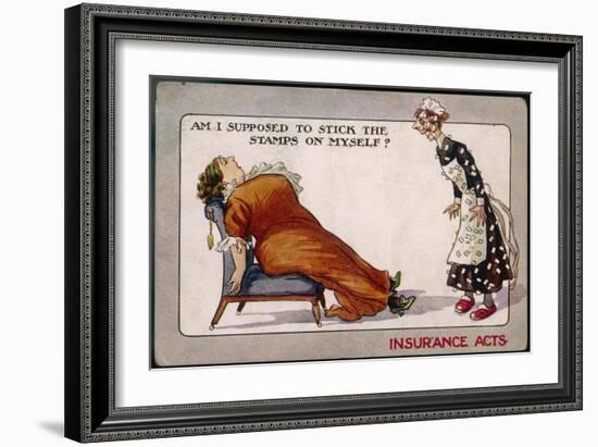 Comment on Lloyd George's National Insurance Act-null-Framed Art Print