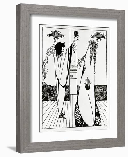 Comment Tristan but Le Philtre D'amour, C.1894 (Litho)-Aubrey Beardsley-Framed Giclee Print