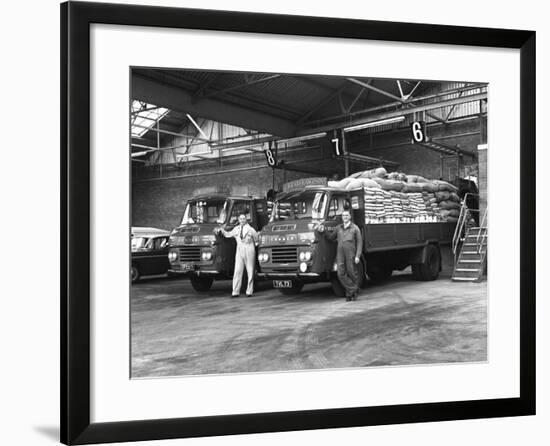 Commer Lorries at Spillers Foods Ltd, Gainsborough, Lincolnshire, 1962-Michael Walters-Framed Photographic Print