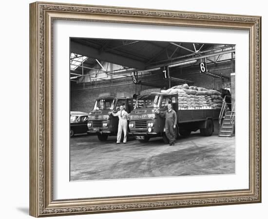 Commer Lorries at Spillers Foods Ltd, Gainsborough, Lincolnshire, 1962-Michael Walters-Framed Photographic Print