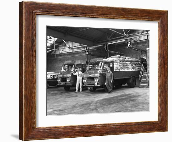 Commer Lorries at Spillers Foods Ltd, Gainsborough, Lincolnshire, 1962-Michael Walters-Framed Photographic Print