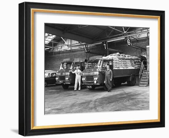 Commer Lorries at Spillers Foods Ltd, Gainsborough, Lincolnshire, 1962-Michael Walters-Framed Photographic Print