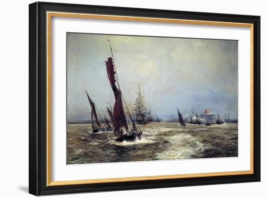 Commerce and Sea Power, 1898-William Lionel Wyllie-Framed Giclee Print