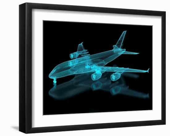 Commercial Aircraft Mesh-nmcandre-Framed Art Print