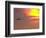 Commercial Airplane at Sunset-Mitch Diamond-Framed Photographic Print