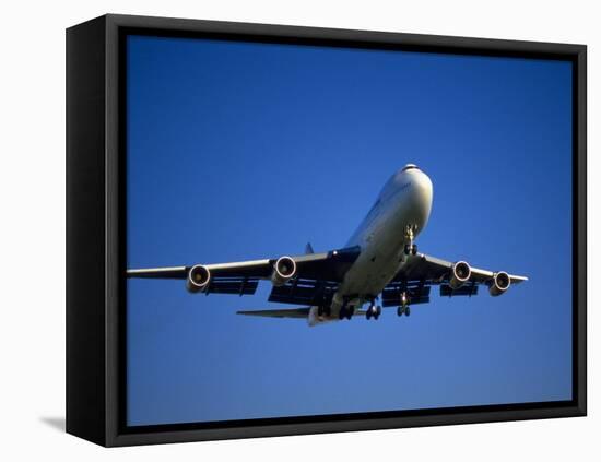 Commercial Airplane in Flight-Mitch Diamond-Framed Premier Image Canvas