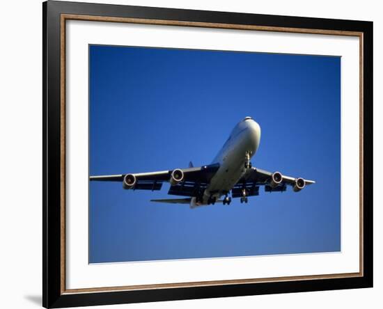 Commercial Airplane in Flight-Mitch Diamond-Framed Photographic Print