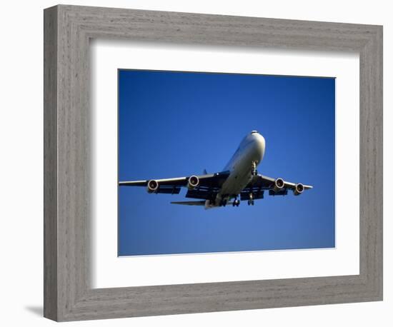 Commercial Airplane in Flight-Mitch Diamond-Framed Photographic Print