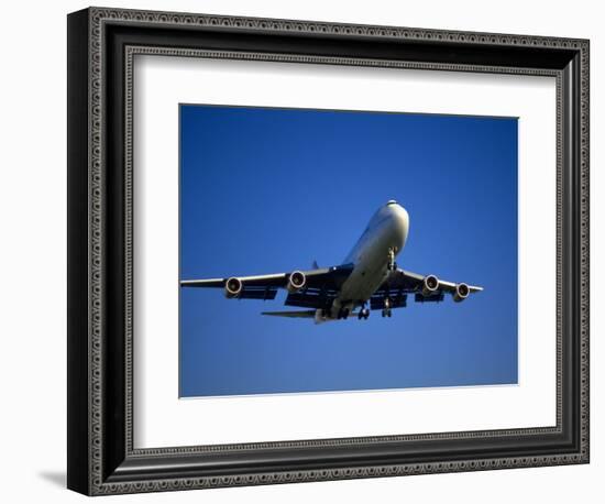 Commercial Airplane in Flight-Mitch Diamond-Framed Photographic Print
