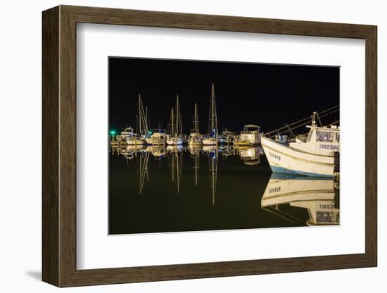 Commercial and Recreational Boats in Fulton Harbor-Larry Ditto-Framed Photographic Print