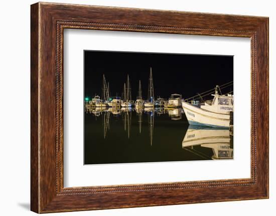 Commercial and Recreational Boats in Fulton Harbor-Larry Ditto-Framed Photographic Print