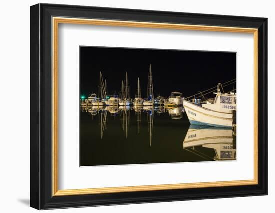Commercial and Recreational Boats in Fulton Harbor-Larry Ditto-Framed Photographic Print