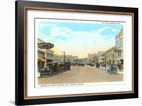 Commercial Street, Astoria, Oregon-null-Framed Art Print