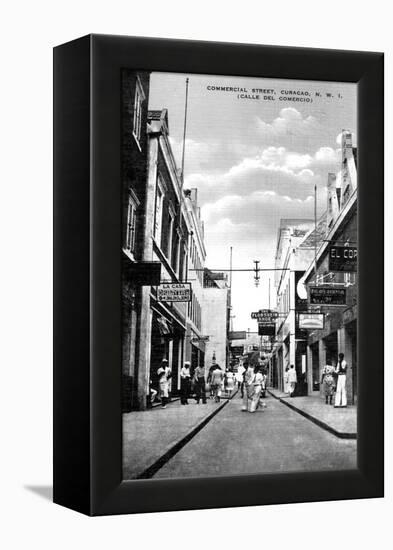 Commercial Street, Curacao, Netherlands Antilles, C1900s-null-Framed Premier Image Canvas