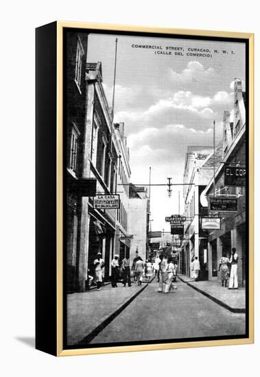 Commercial Street, Curacao, Netherlands Antilles, C1900s-null-Framed Premier Image Canvas