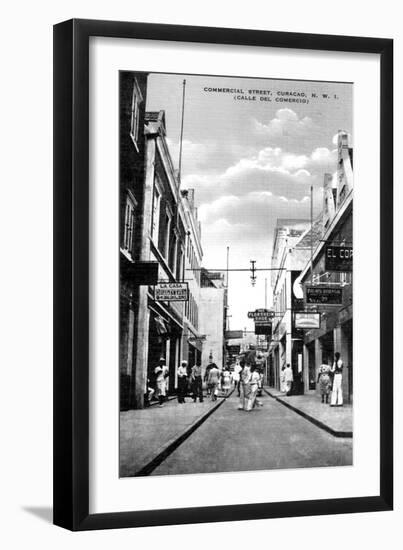 Commercial Street, Curacao, Netherlands Antilles, C1900s-null-Framed Giclee Print