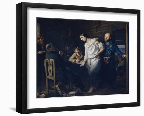 Commissary of Rural Police Investigating, 1857-Vasili Grigoryevich Perov-Framed Giclee Print