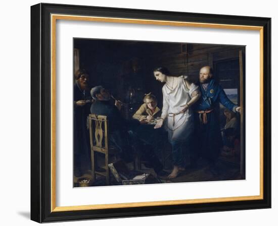 Commissary of Rural Police Investigating, 1857-Vasili Grigoryevich Perov-Framed Giclee Print