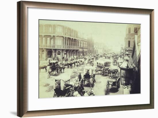 Commissioner Street in Johannesburg, 1890, South Africa 19th Century-null-Framed Giclee Print