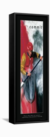 Commit - Kayaker-unknown unknown-Framed Stretched Canvas