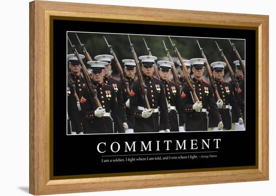 Commitment: Inspirational Quote and Motivational Poster-null-Framed Premier Image Canvas