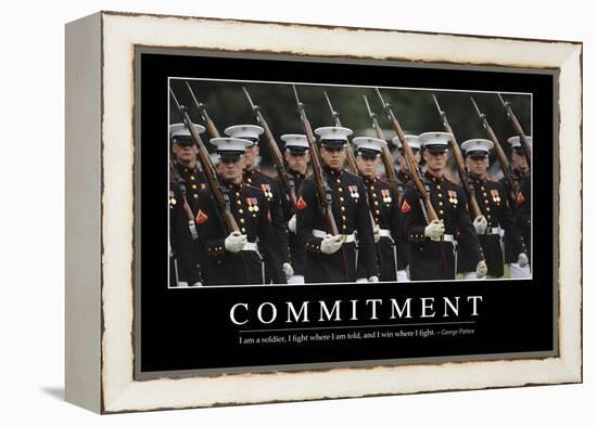 Commitment: Inspirational Quote and Motivational Poster-null-Framed Premier Image Canvas