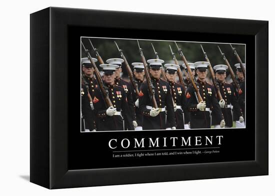 Commitment: Inspirational Quote and Motivational Poster-null-Framed Premier Image Canvas