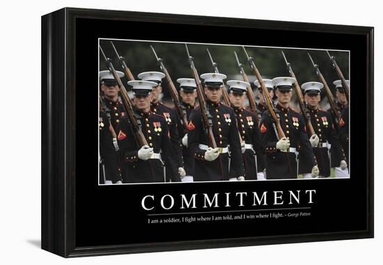 Commitment: Inspirational Quote and Motivational Poster-null-Framed Premier Image Canvas