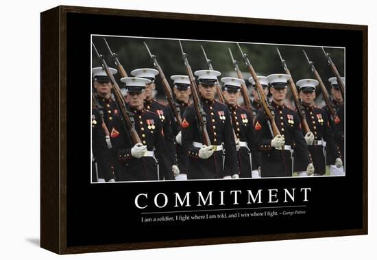 Commitment: Inspirational Quote and Motivational Poster-null-Framed Premier Image Canvas
