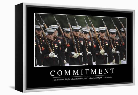 Commitment: Inspirational Quote and Motivational Poster-null-Framed Premier Image Canvas