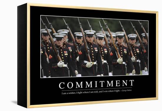 Commitment: Inspirational Quote and Motivational Poster-null-Framed Premier Image Canvas