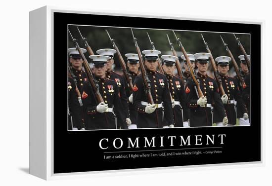 Commitment: Inspirational Quote and Motivational Poster-null-Framed Premier Image Canvas