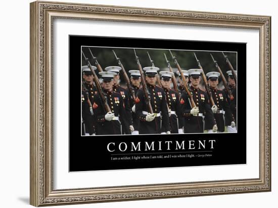 Commitment: Inspirational Quote and Motivational Poster-null-Framed Premium Photographic Print