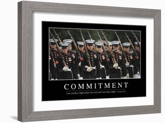 Commitment: Inspirational Quote and Motivational Poster-null-Framed Premium Photographic Print